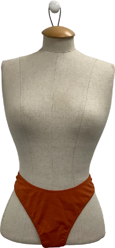 NEENA SWIM Hipster Bikini Bottoms  In Sunset Orange UK XL Deep-V Swimsuit Design