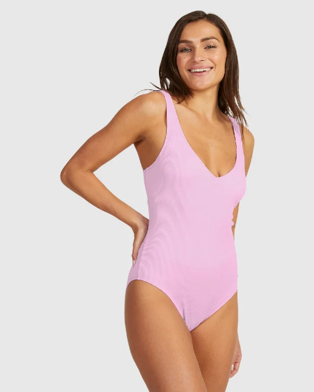 Womens Rib Roxy Love One Piece New One Piece Swim Beach Ready Swimsuit
