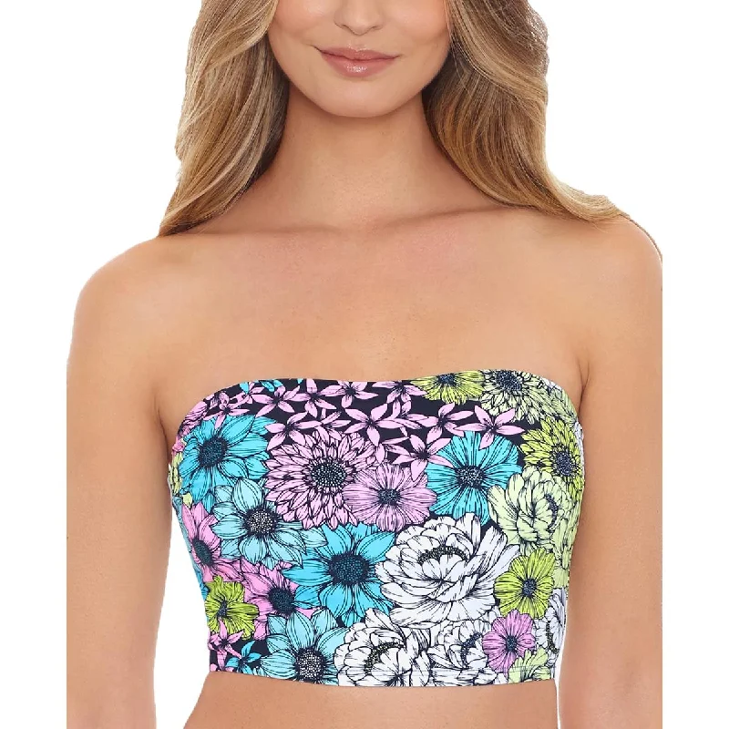 Salt + Cove Womens Juniors Tube Bandeau Bikini Swim Top Vibrant Bikini Design