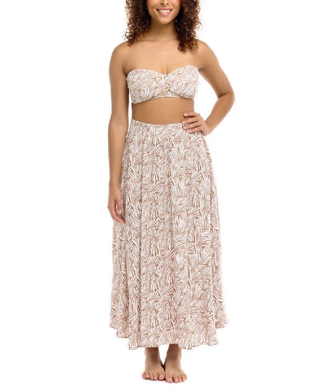 Skye Swimwear Biomes Sidony Tan Long Maxi Skirt Cover Up 759640 High-Waisted Swim Bottoms Skye Swimwear Biomes Sidony Tan Long Maxi Skirt Cover Up 759640 High-Waisted Swim Bottoms
