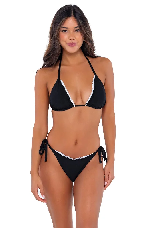 Swim Systems Black Cambria Triangle Top Sleek Racerback Swimsuit