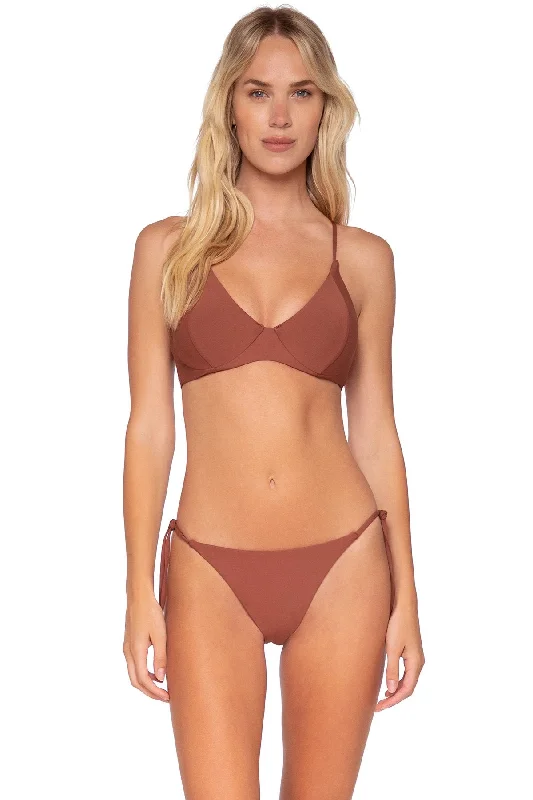 SWIM SYSTEMS CANYON CLAY MAYA UNDERWIRE TOP Lace-Detail Bikini Set