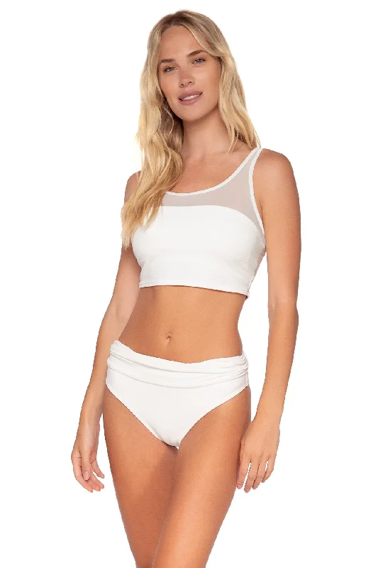 Swim Systems Coconut Capri Cropped Tank Stylish Cover-Up Set