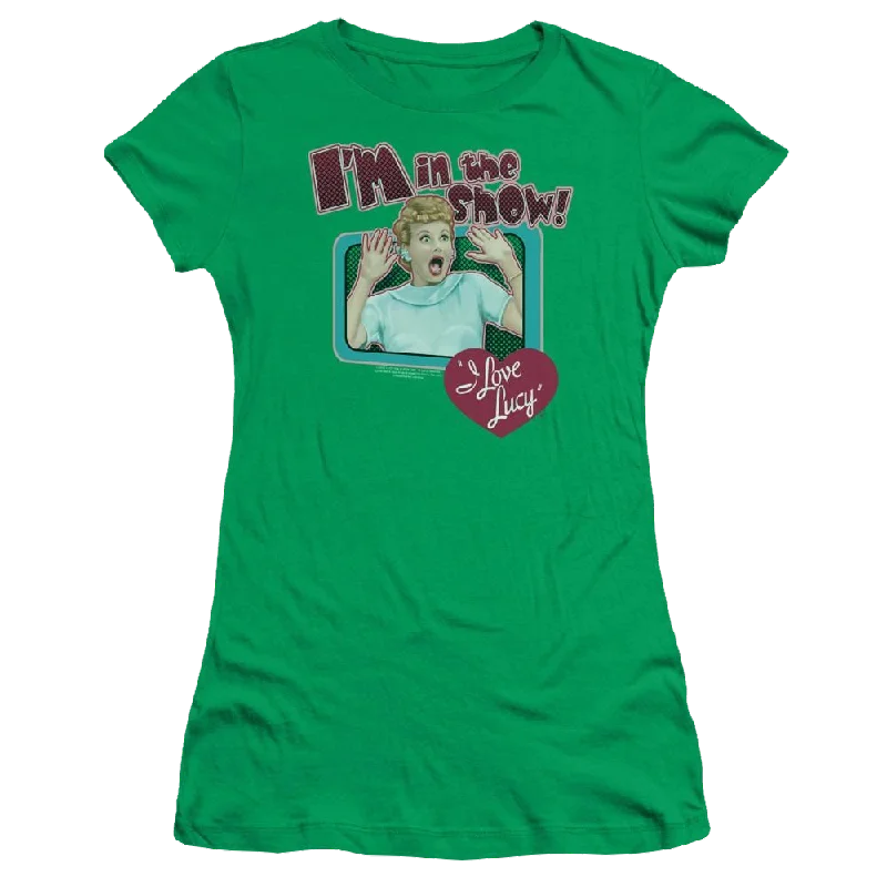 I Love Lucy Put Me In The Show Juniors T-Shirt -- Basic T-Shirt Crew Neck Short Sleeve I Love Lucy Put Me In The Show Juniors T-Shirt -- Basic T-Shirt Crew Neck Short Sleeve