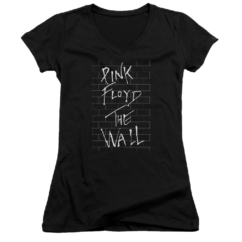 Roger Waters The Wall 2 - Juniors V-Neck T-Shirt-- Mesh Fabric Canvas Fabric Denim Fabric Roger Waters The Wall 2 - Juniors V-Neck T-Shirt-- Mesh Fabric Canvas Fabric Denim Fabric