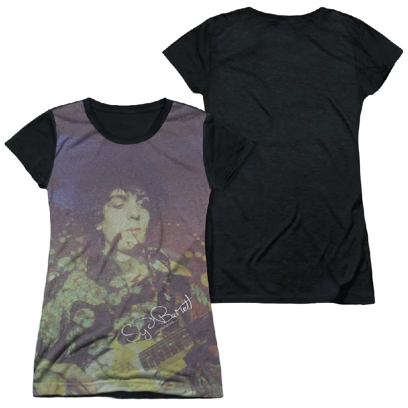 Syd Barrett Title - Juniors Black Back T-Shirt-- Chenille Blend Fleece Blend Nylon Blend Syd Barrett Title - Juniors Black Back T-Shirt-- Chenille Blend Fleece Blend Nylon Blend