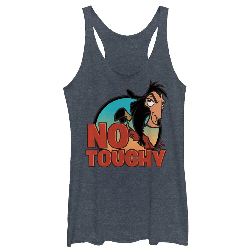 Women's The Emperor's New Groove No Touchy Point Racerback Tank Top chic tank top