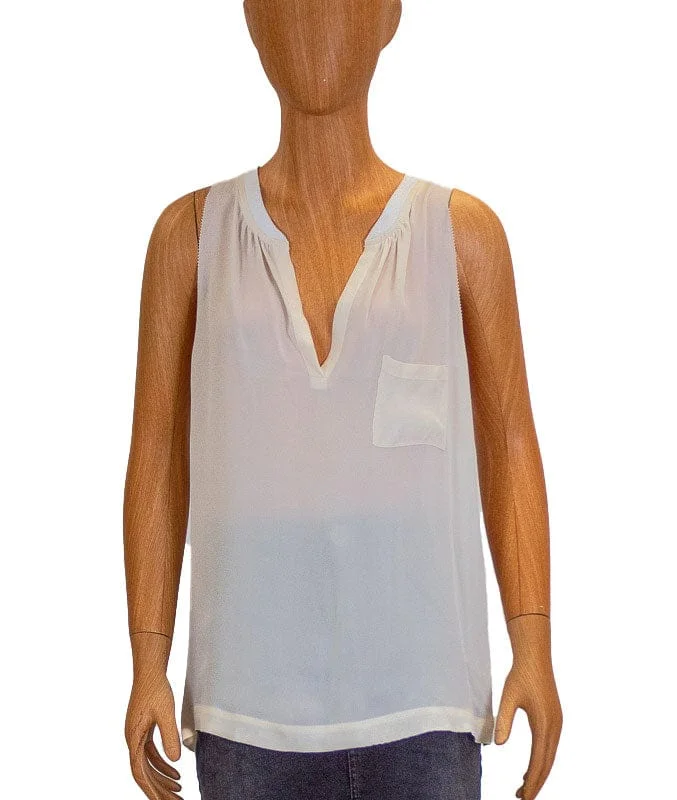Cream Silk Tank vintage tank top