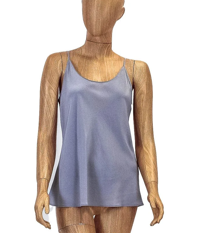 Silk Spaghetti Strap Tank lace tank top