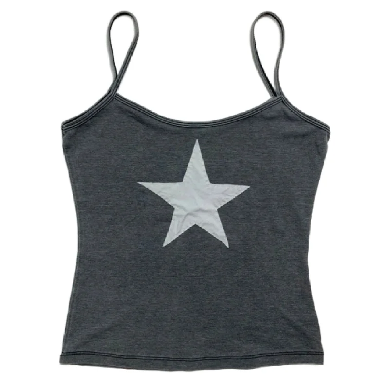 One Star- the One Star Print Tank Top long tank top
