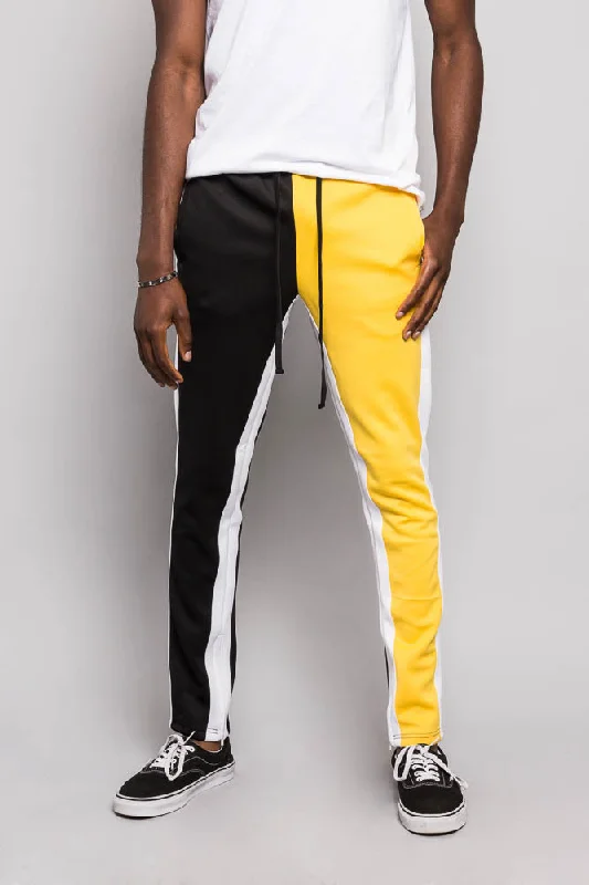 Two Tone Color Blocked Track Pants Elegant Trouser Pants