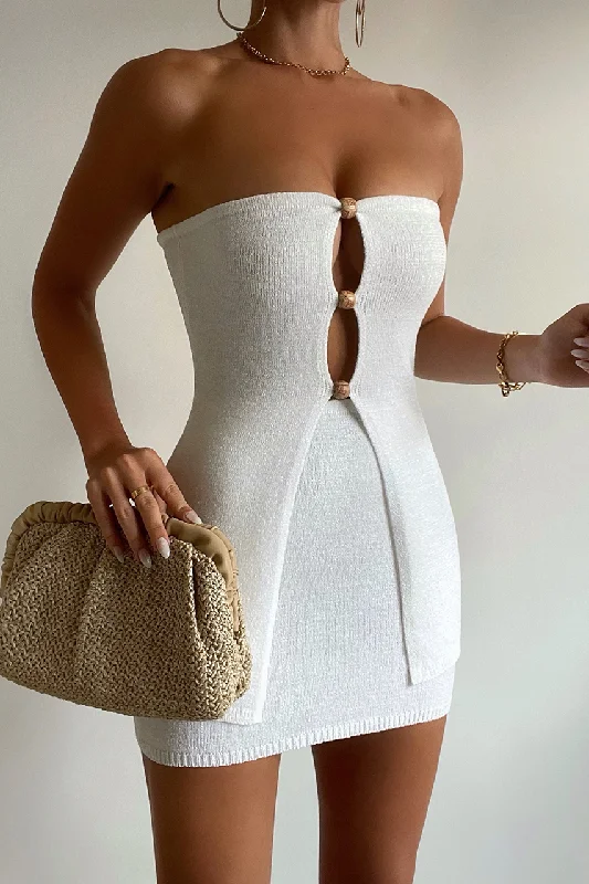 NELLIE MINI SKIRT - WHITE corduroy skirt durable