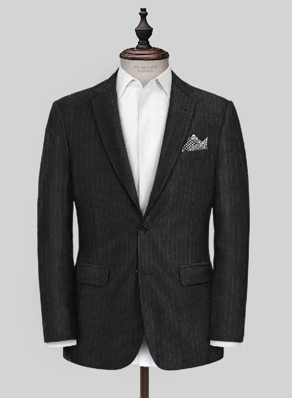 Scabal Londoner Isai Stripe Charcoal Wool Jacket Rayon Jacket Velvet Jacket Corduroy Jacket Scabal Londoner Isai Stripe Charcoal Wool Jacket Rayon Jacket Velvet Jacket Corduroy Jacket