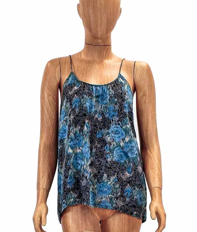 Printed Spaghetti Strap Tank fitness tank top