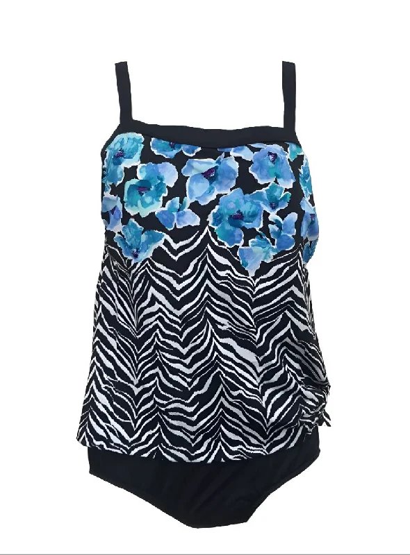 MAXINE OF HOLLYWOOD Women's Black Bandeau One Piece Swimsuit #FF18 14 NWT Comfortable Tankini Set MAXINE OF HOLLYWOOD Women's Black Bandeau One Piece Swimsuit #FF18 14 NWT Comfortable Tankini Set