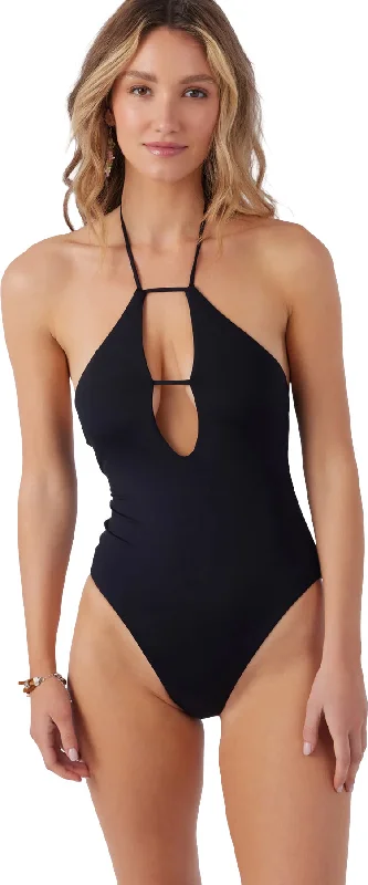 Saltwater Solids Santa Cruz Halter One Piece Swimsuit - Women's|-|Maillot de bain une pièce à col licou Saltwater Solids Santa Cruz - Femme Stylish Swimsuit Set Saltwater Solids Santa Cruz Halter One Piece Swimsuit - Women's|-|Maillot de bain une pièce à col licou Saltwater Solids Santa Cruz - Femme Stylish Swimsuit Set