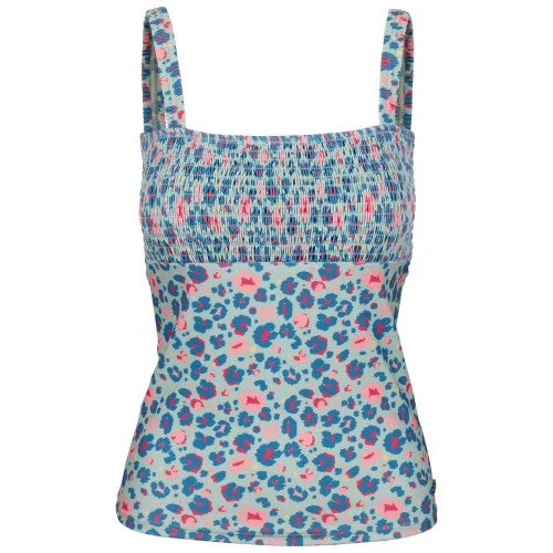 Trespass Womens/Ladies Annabel Leopard Print Swim Top Swimsuit with Skirt